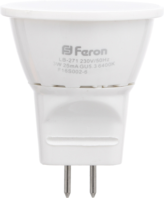 Лампа світлодіодна Feron (2000255537960) 3Вт, GU5.3, 6400K